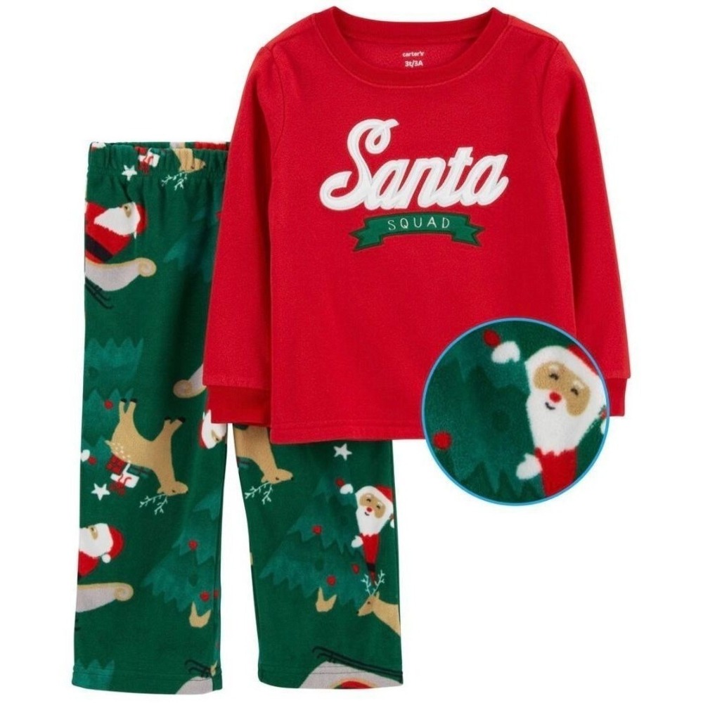 NWT Baby 2 Piece Santa Fleece PJs 12 Months
